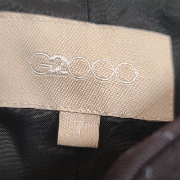 G2000 Blazer Size 7 Juniors Black Pinstripe Wool Blend Long Sleeve Hook Closure - Picture 9 of 12